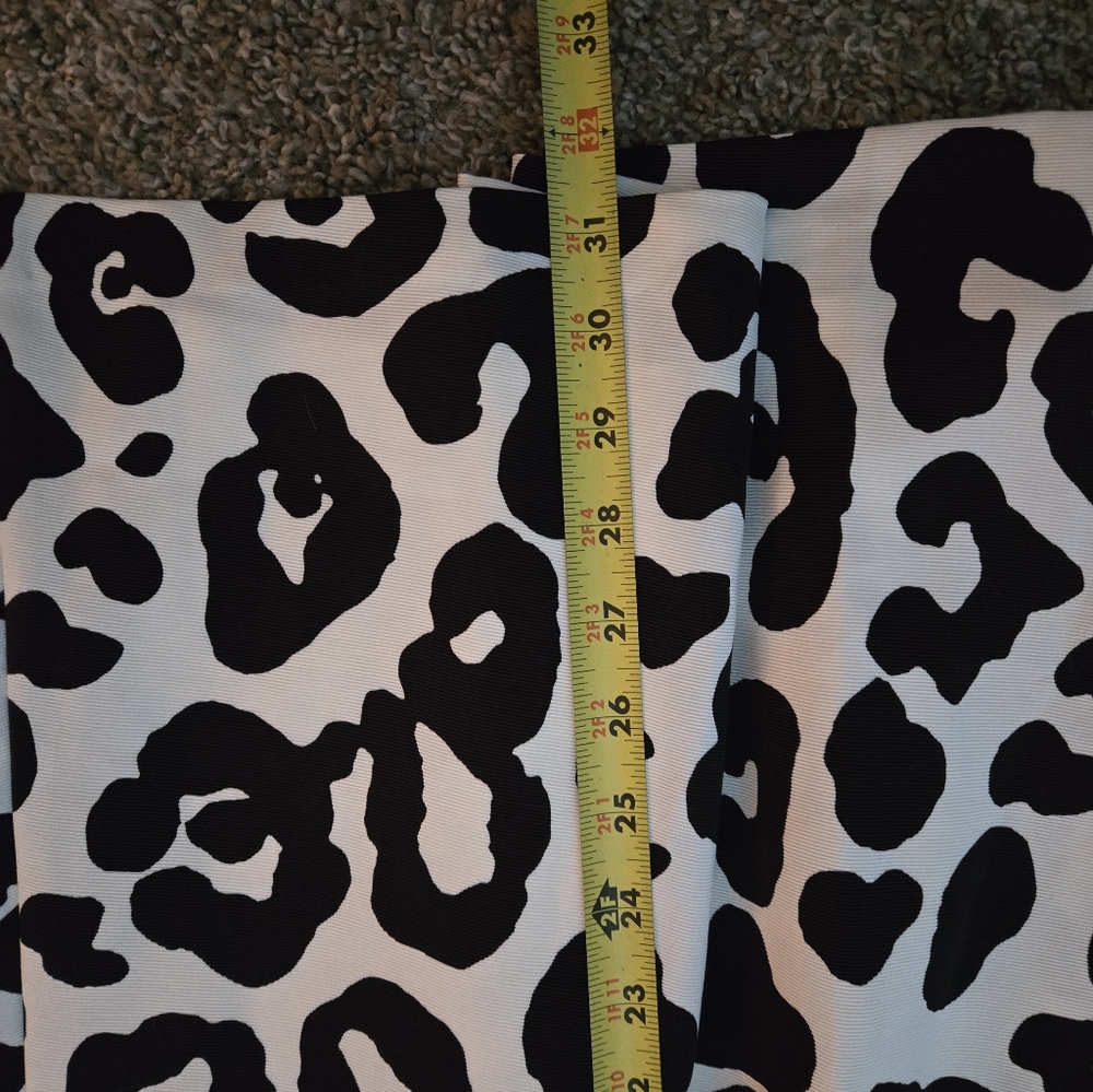 Talbots Black and White Leopard Print Midi Skirt - Picture 6 of 7